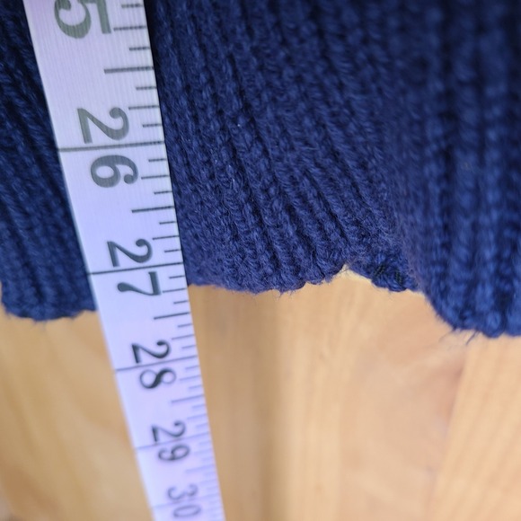 Vintage Pure Stuff Blue 100% Cotton MEDIUM Nordic Scandinavian Sweater Scandi - Picture 7 of 7
